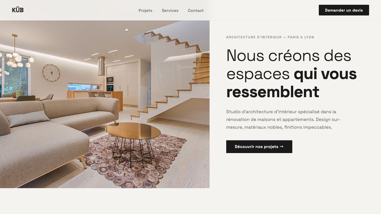 Studio KÜB — Architecte d'intérieur