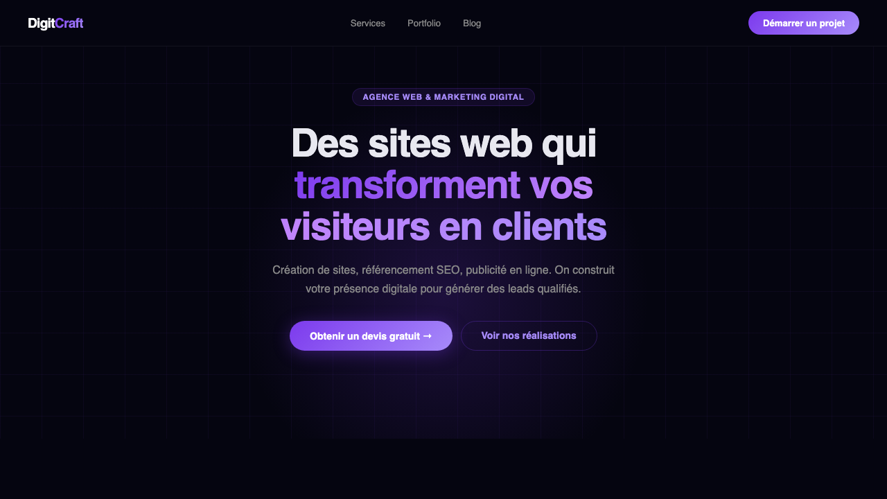 DigitCraft — Agence web