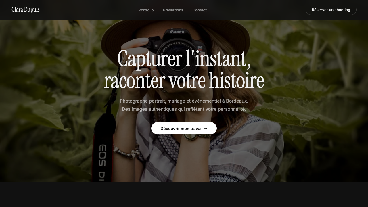 Clara Dupuis — Photographe